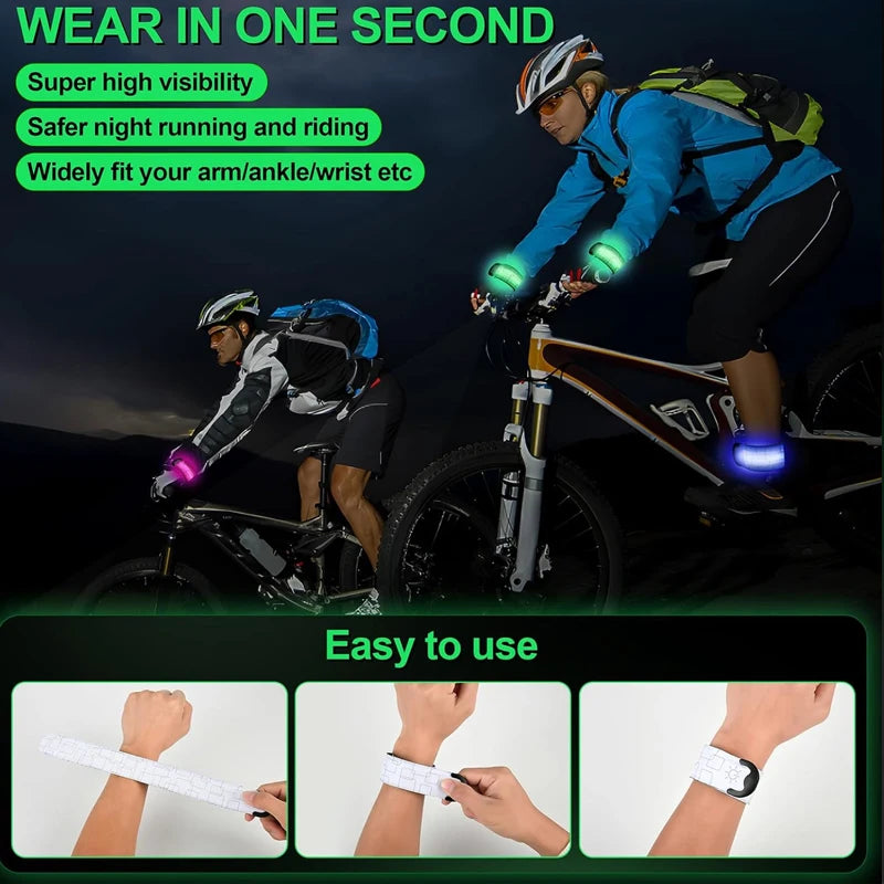 Night Running Armband LED Light Band Cycling Safety Armband Outdoor Sports Safety Arm Belt Leg Warning Rechargeable Wristband